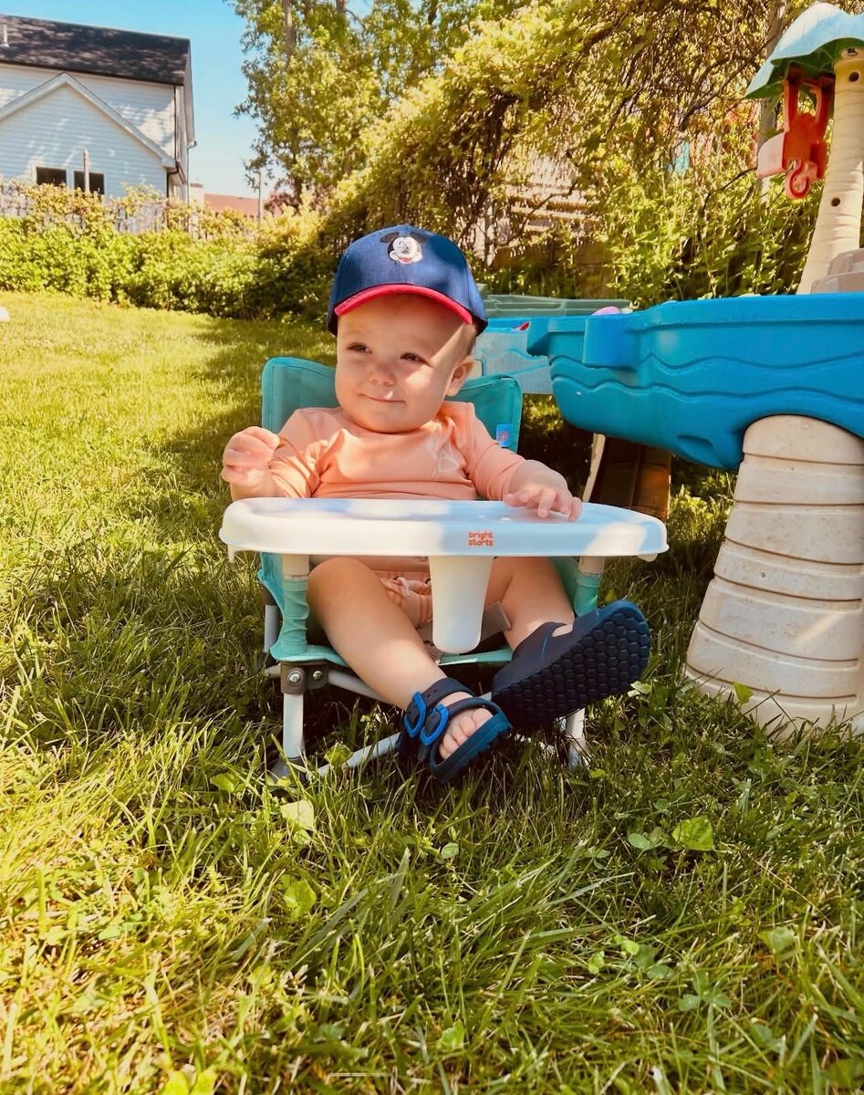 Baby enjoying the sunshine outside
